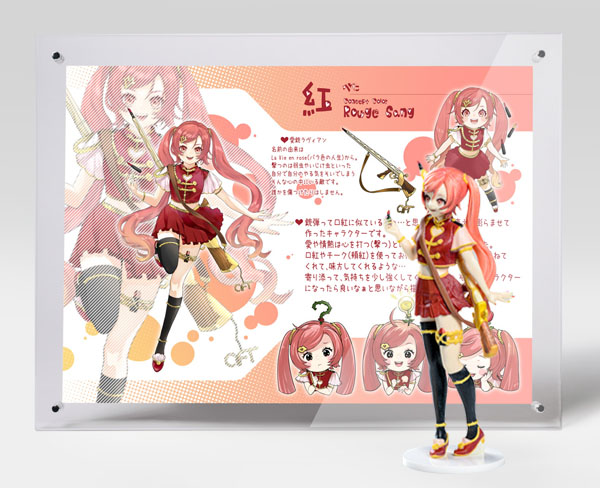 3Dフィギュアと額装イラスト